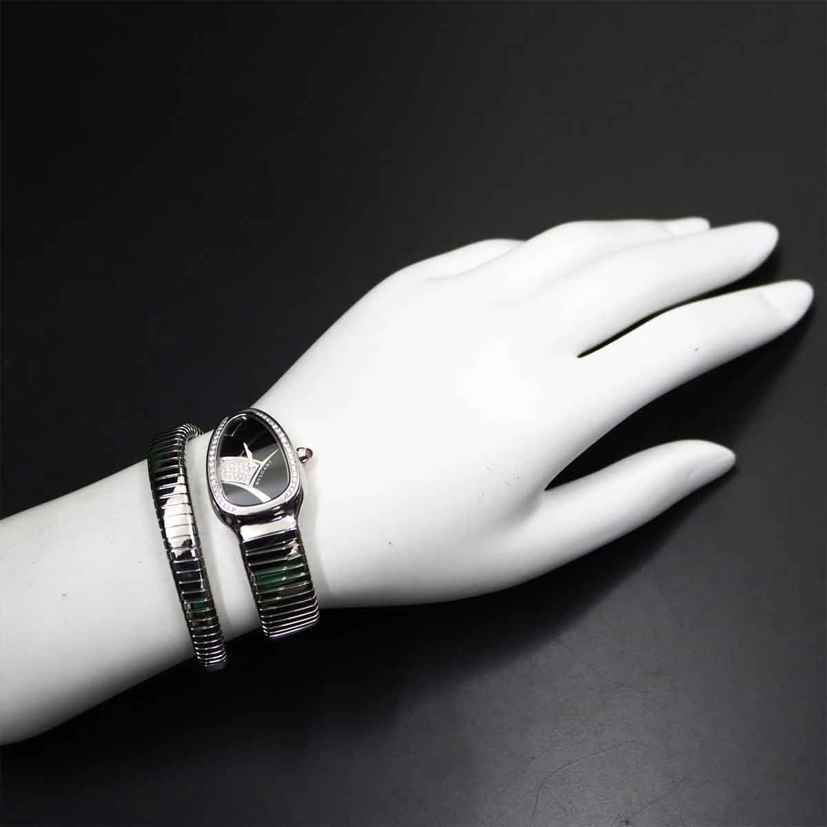 BVLGARI Serpenti SP35S Quartz Black Dial Ladies Watch 903169283