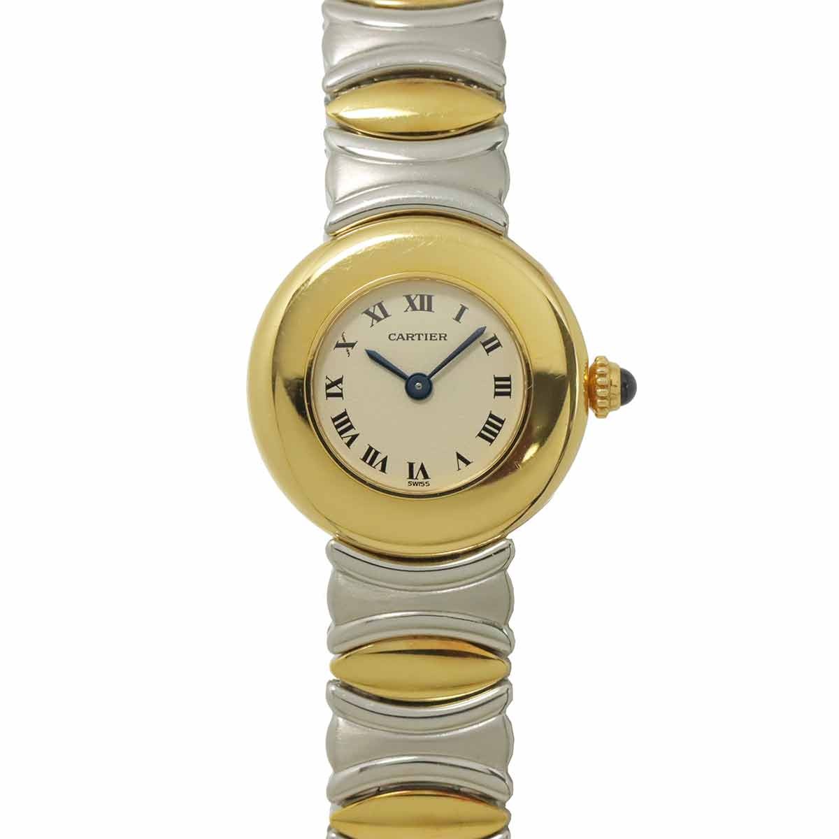 Cartier Colisee W40001F2 Quartz 750 YG Cream Ladies Watch 903148350