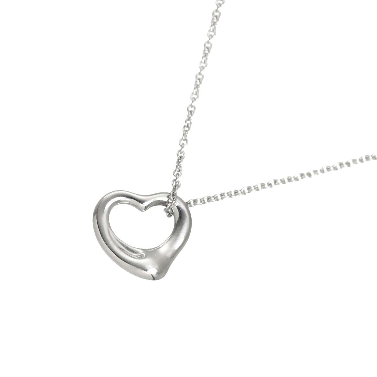 TIFFANY Co. Open Heart Necklace Platinum 903257610