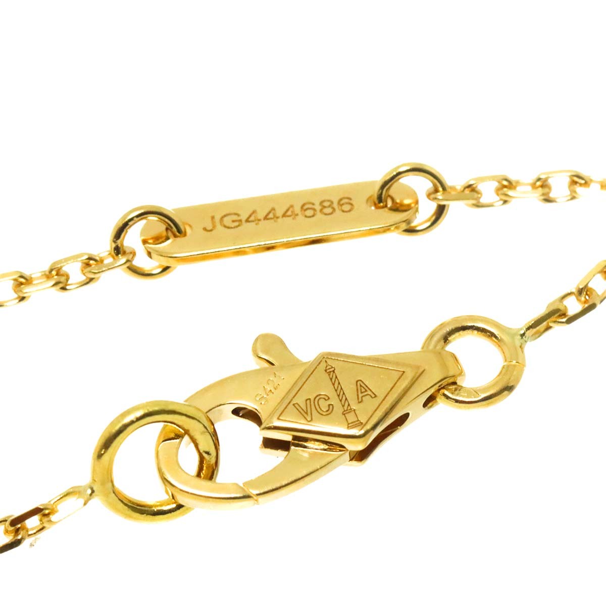 Van Cleef Arpels Sweet Papillon Mother of Pearl MOP Necklace 18K YG 750 903087843