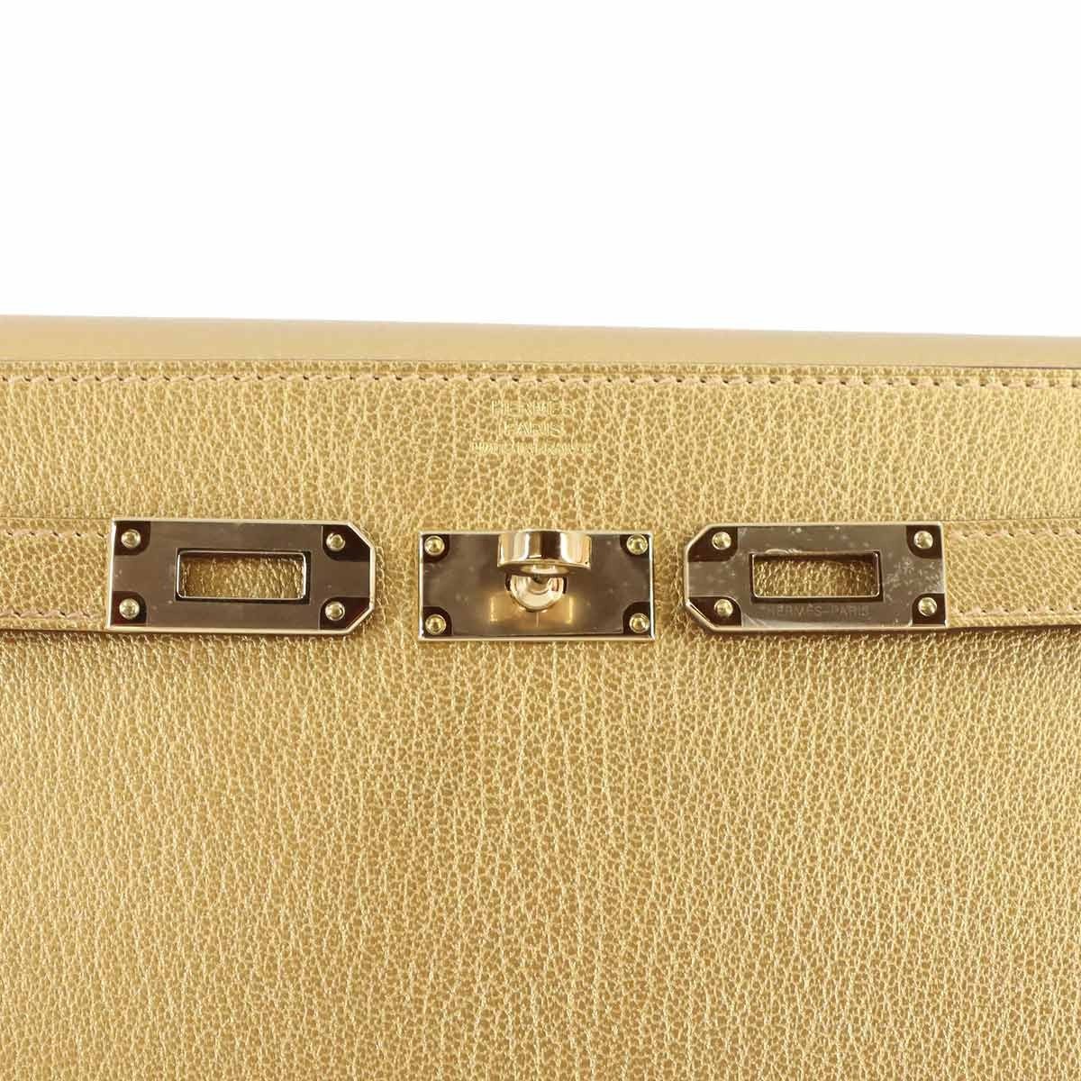 HERMES Kelly To Go Shoulder Wallet Chevre Chamkila Dore Purse 903207366