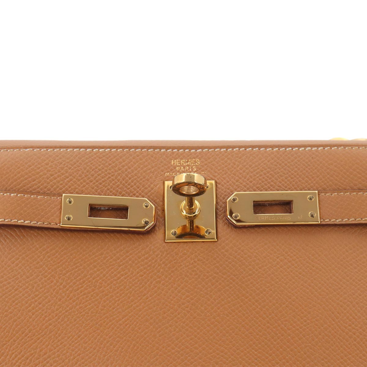 HERMES Mini Kelly 20 Shoulder Bag Couchevel Epsom Natural Brown 903294336