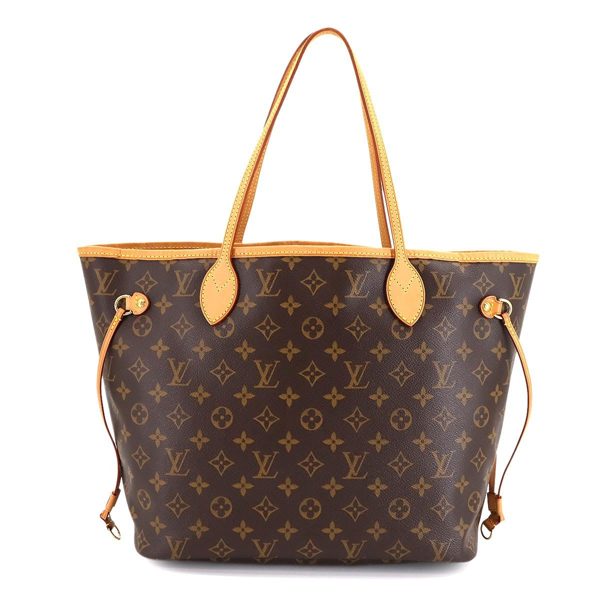 LOUIS VUITTON Monogram Neverfull MM Tote Bag Brown Beige M40156 Purse 903037472