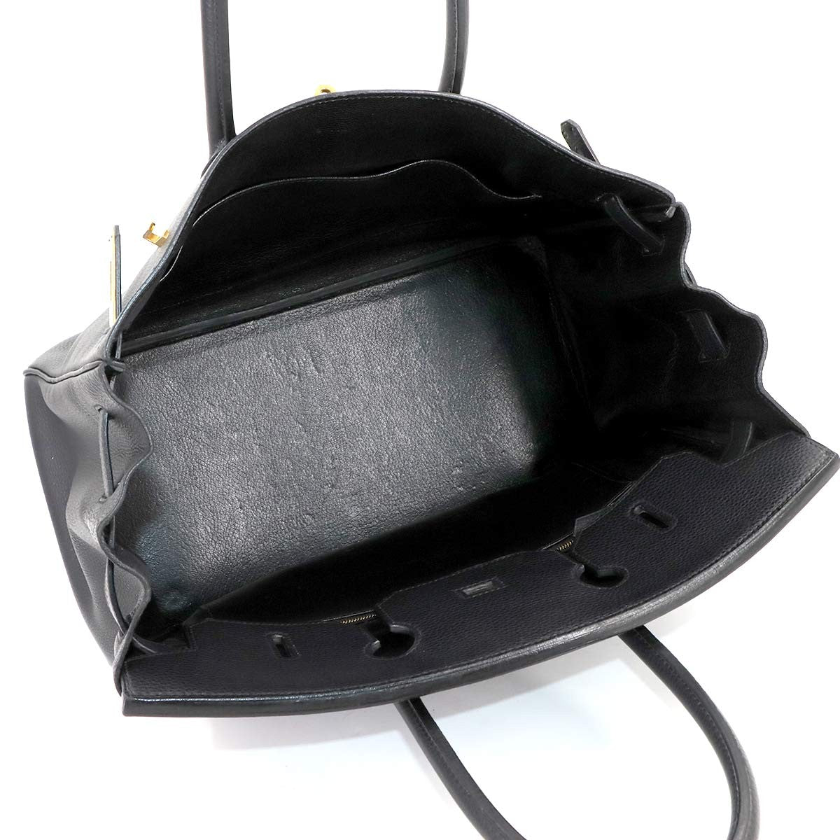 HERMES Birkin 35 Togo Black Hand Bag Purse 903003006