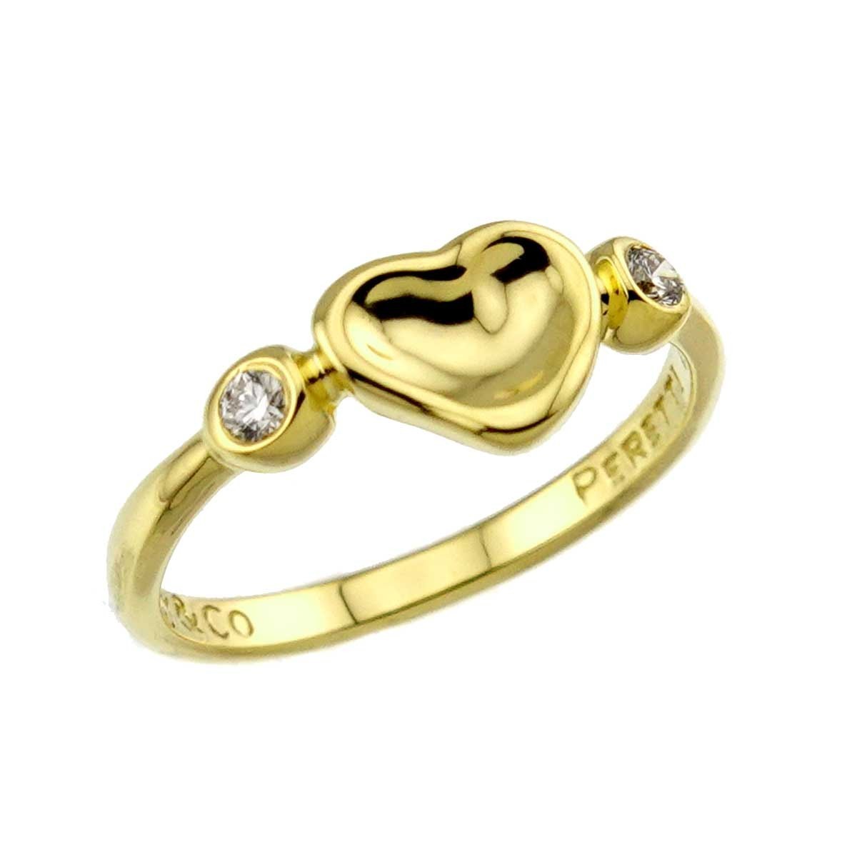 TIFFANY CO. Full Heart Diamond Ring 18K YG 750 Size4.5(US) 903146264
