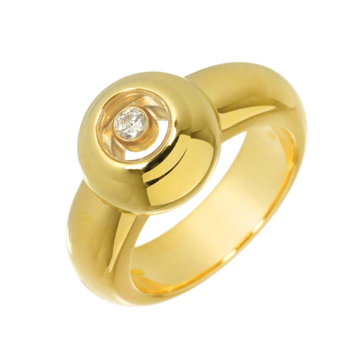 Chopard Happy Diamond Ring 18K YG 750 Size6.5-6.75(US) 903103930