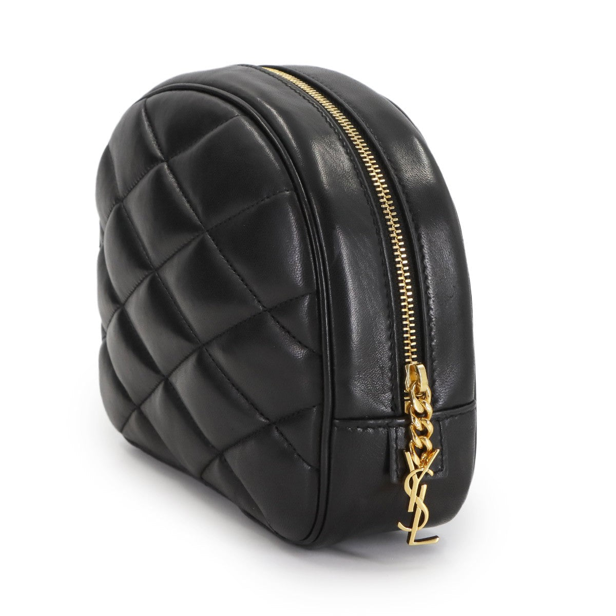 SAINT LAURENT Pouch Leather Black 669937 Purse 903015273