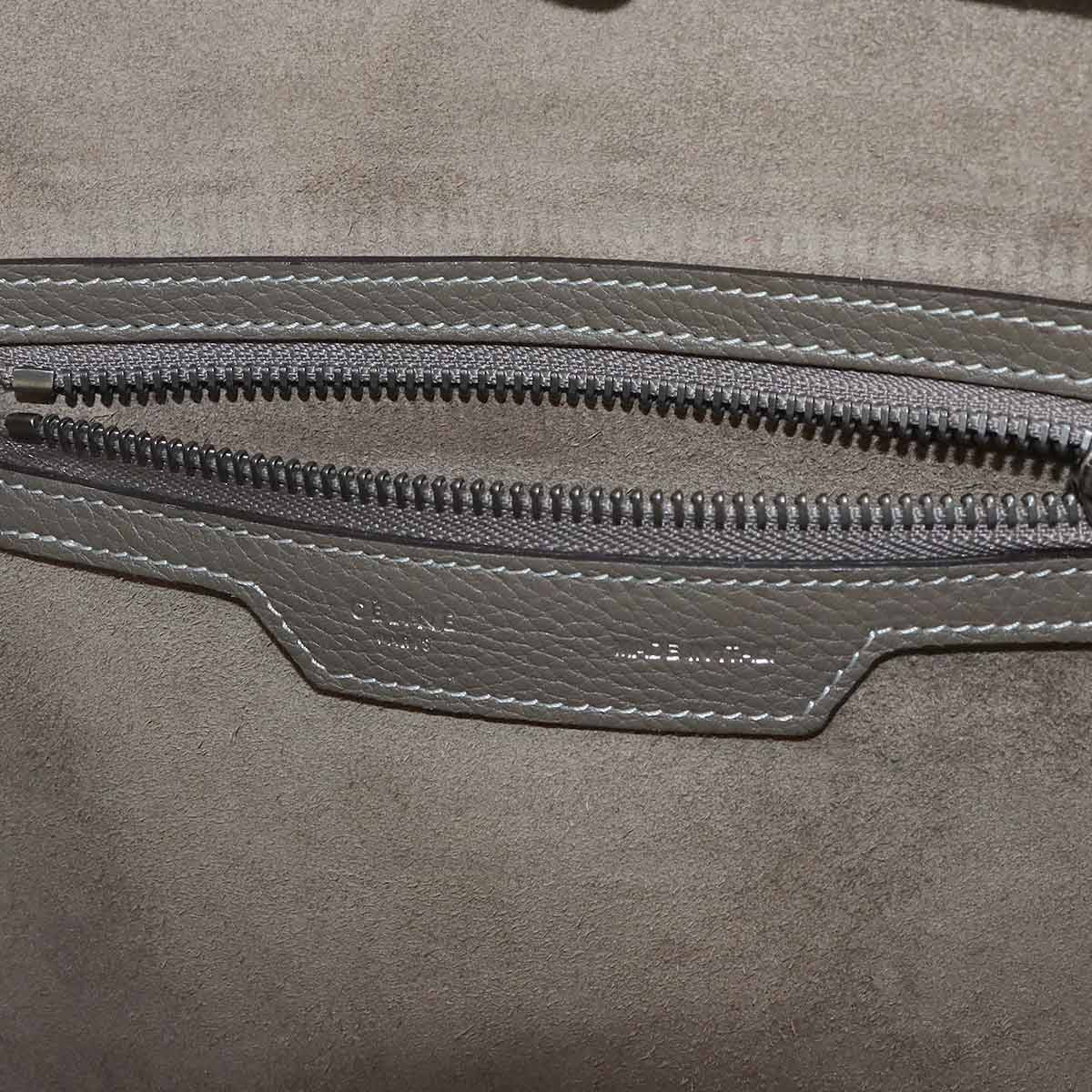 CELINE Luggage Micro Shopper Hand Bag Leather Souris 167793 Purse 903015707