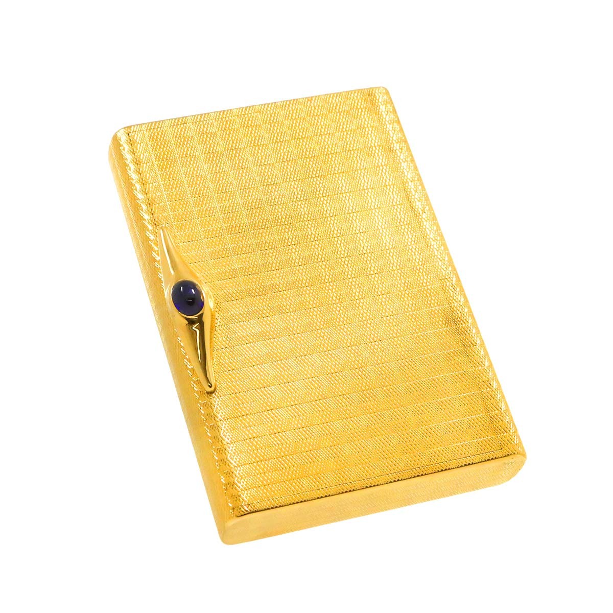 Cartier Cigarette Case Sapphire 18K YG Yellow Gold 750 902798421