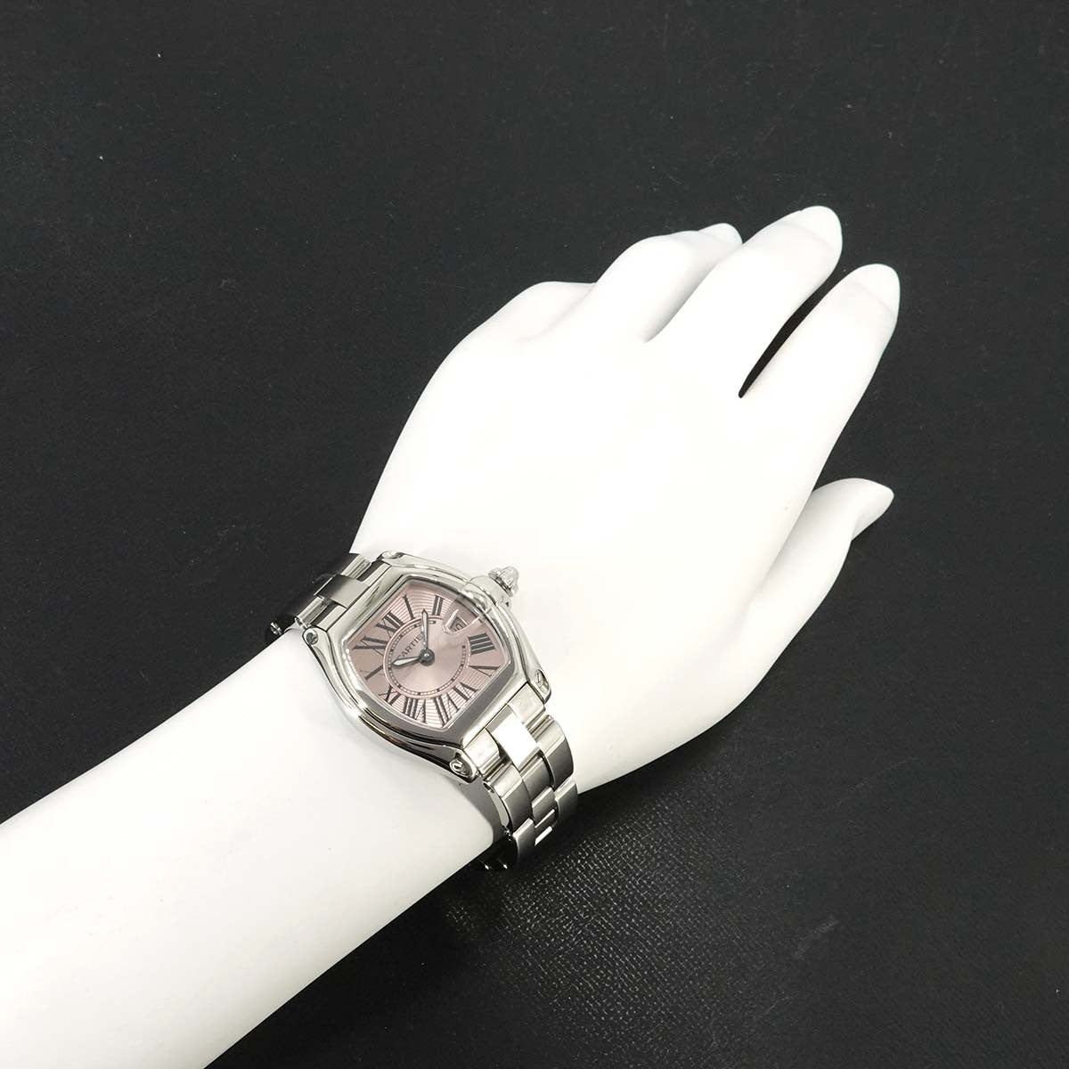 Cartier Roadster W62017V3 Date Quartz Pink Dial Ladies Watch 903429542