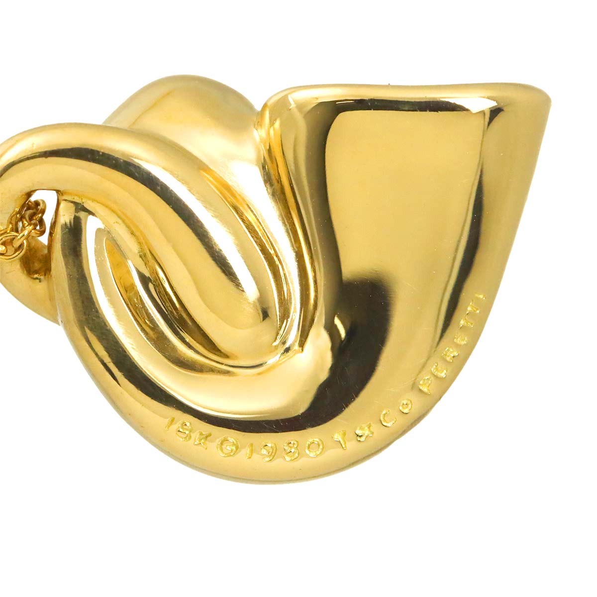 TIFFANY Co. Horn Necklace 18K Yellow Gold 750 903274773