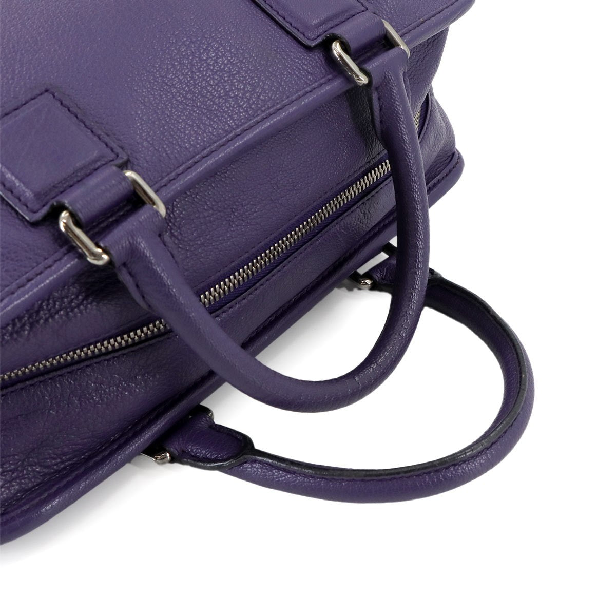 LOEWE Amazona 28 Hand Bag Leather Purple Anagram Purse 902934794