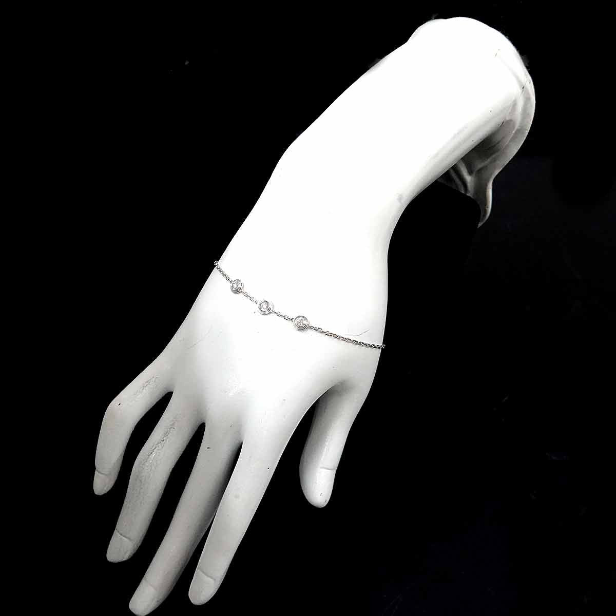 Cartier d Amour Diamond 3P Bracelet 18K White Gold 750 902915225