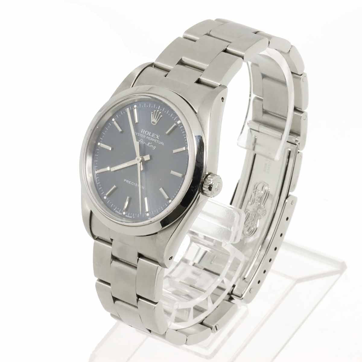 ROLEX Air King 14000 Serial X Automatic Blue Dial Mens Watch 903130141