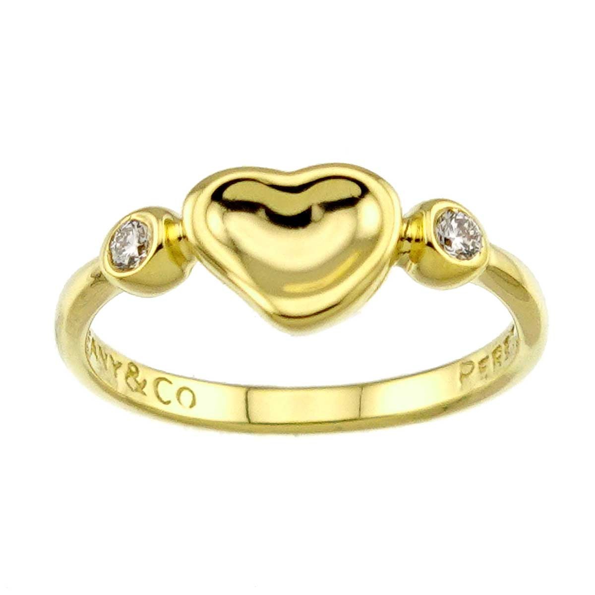 TIFFANY CO. Full Heart Diamond Ring 18K YG 750 Size4.5(US) 903146261