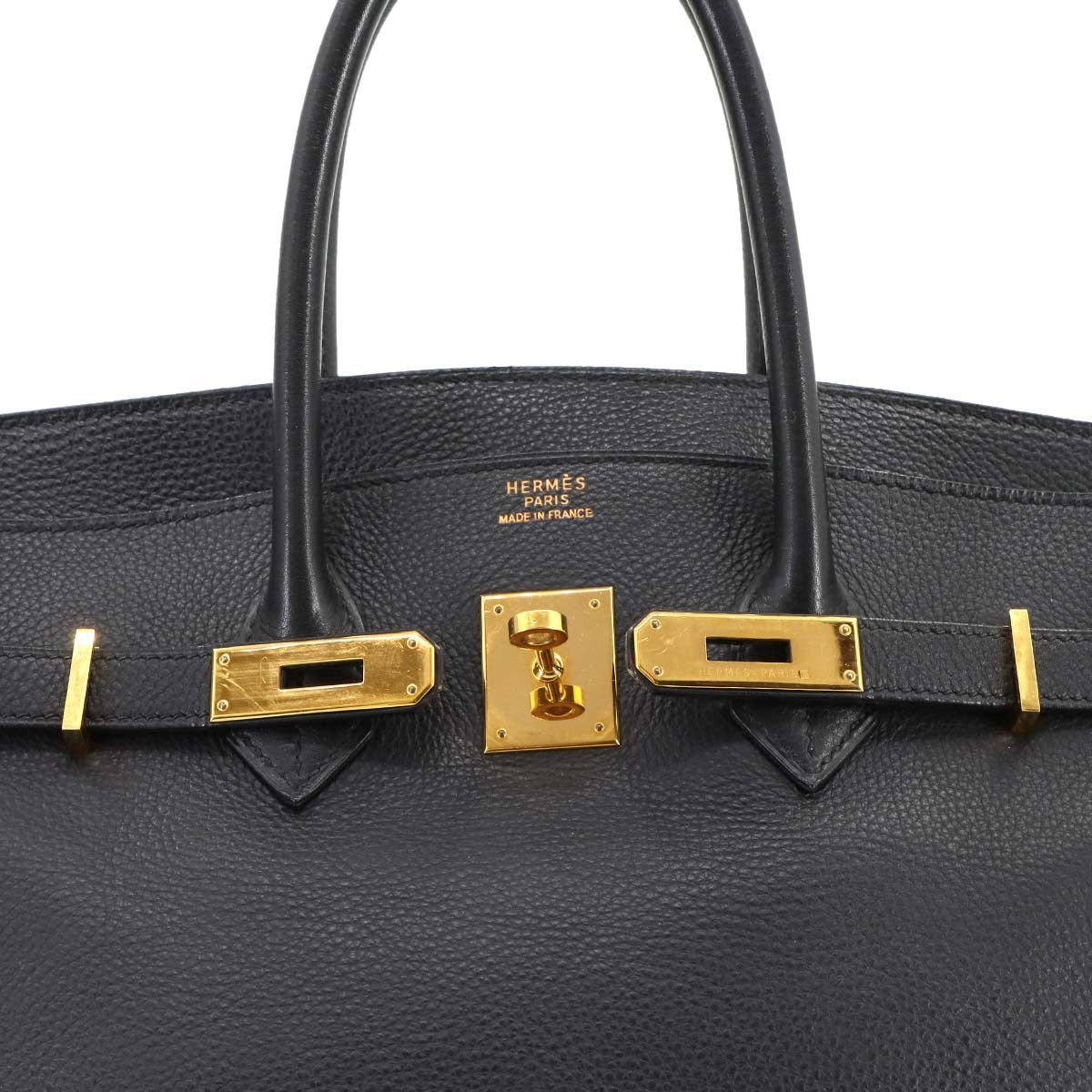 HERMES Birkin 35 Togo Black Hand Bag Purse 903003008