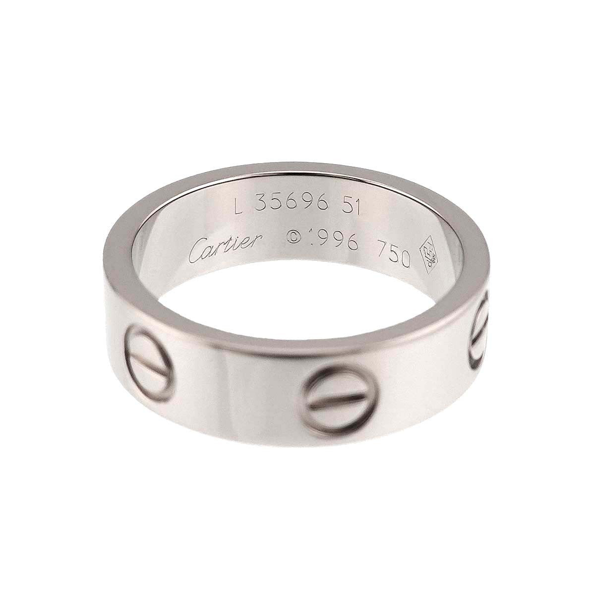 Cartier Love Ring 18K White Gold 750 size51 5.25(US) 903369082