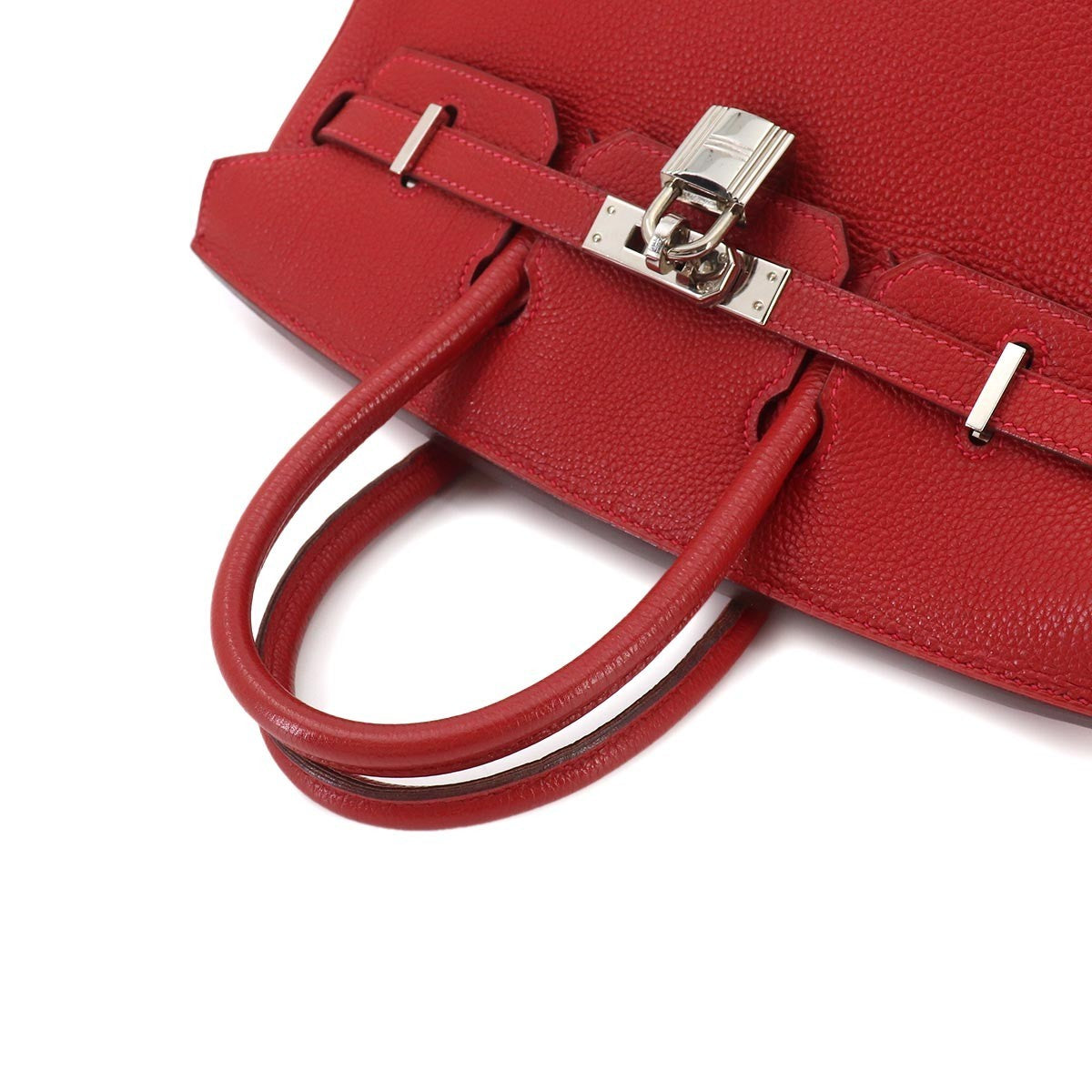 HERMES Birkin 25 Veau Togo Rouge vif Hand Bag Purse 903324105