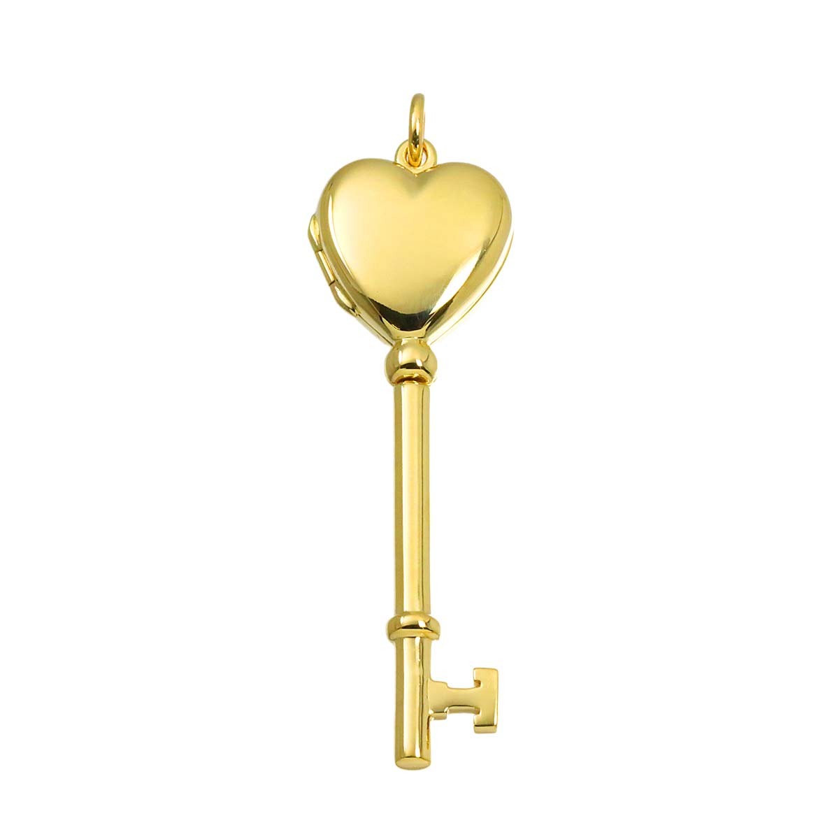 TIFFANY Co. Heart Key Pendant Top 14K Yellow Gold 585 903155130