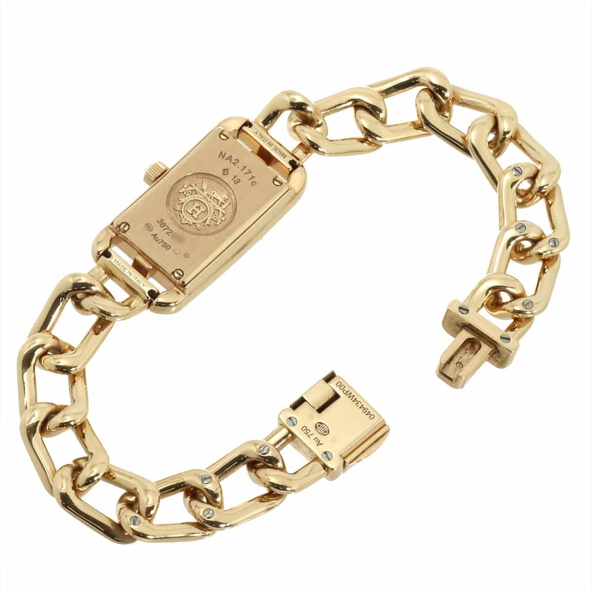 HERMES Nantucket NA2.171c 2P Diamond K18PG Quartz Watch 903058224