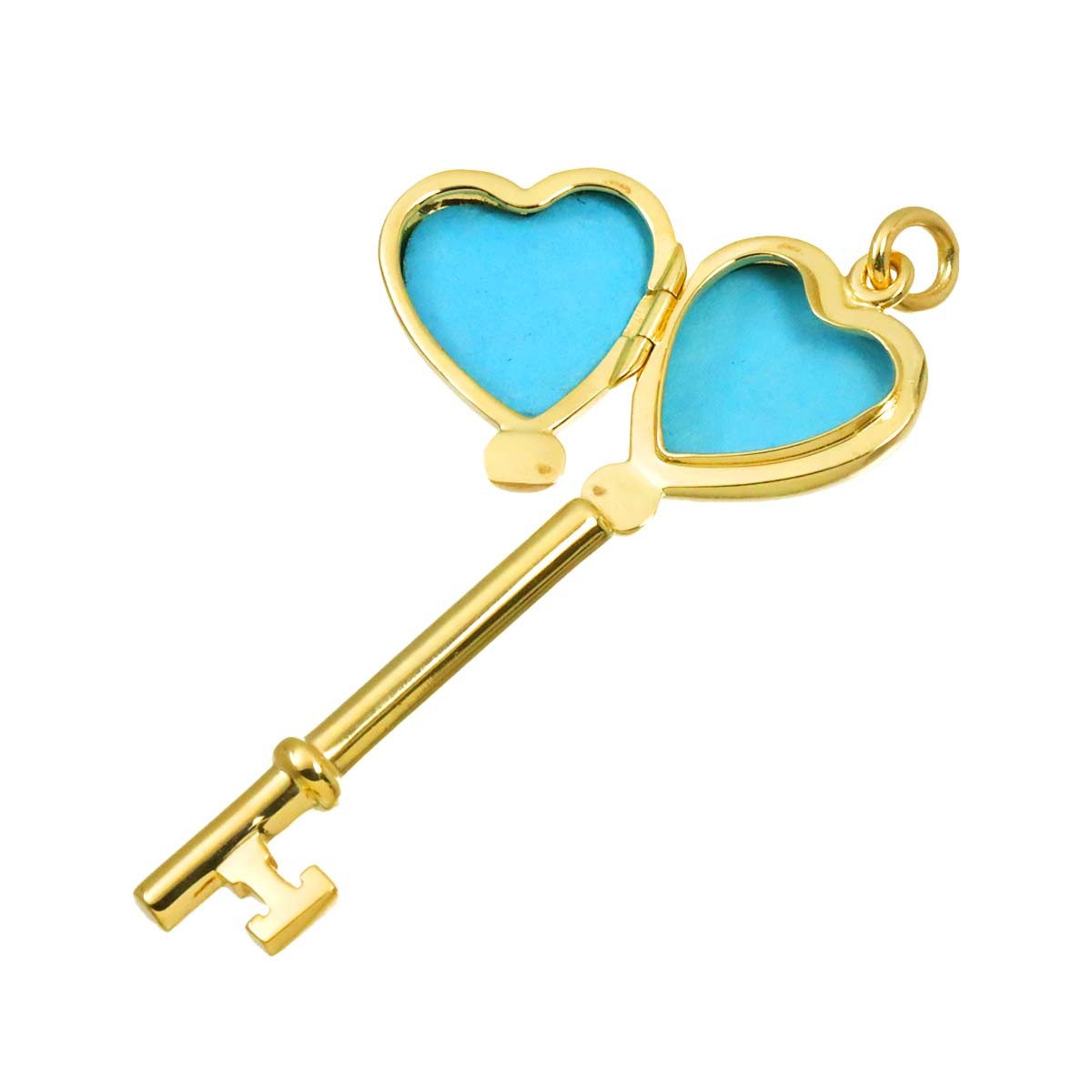 TIFFANY Co. Heart Key Pendant Top 14K Yellow Gold 585 903155133
