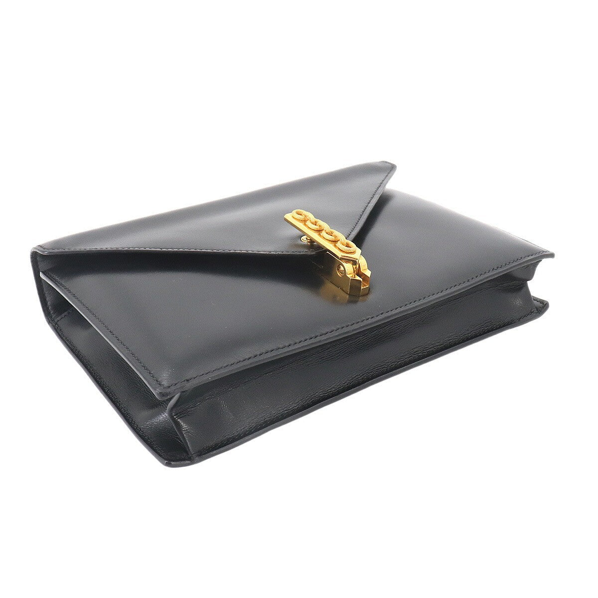 HERMES Alcazar Shoulder Bag Box Calf Leather Black Vintage Antique 903273383
