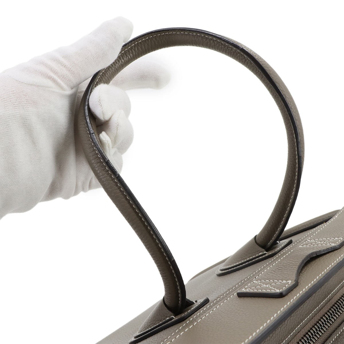 CELINE Luggage Micro Shopper Hand Bag Leather Souris 167793 Purse 903015708