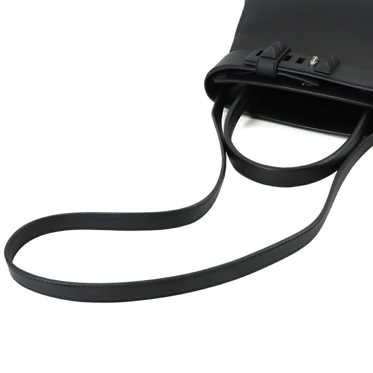 HERMES Meor 27 Togo Swift Black 2way Hand Shoulder Bag Purse 903159514