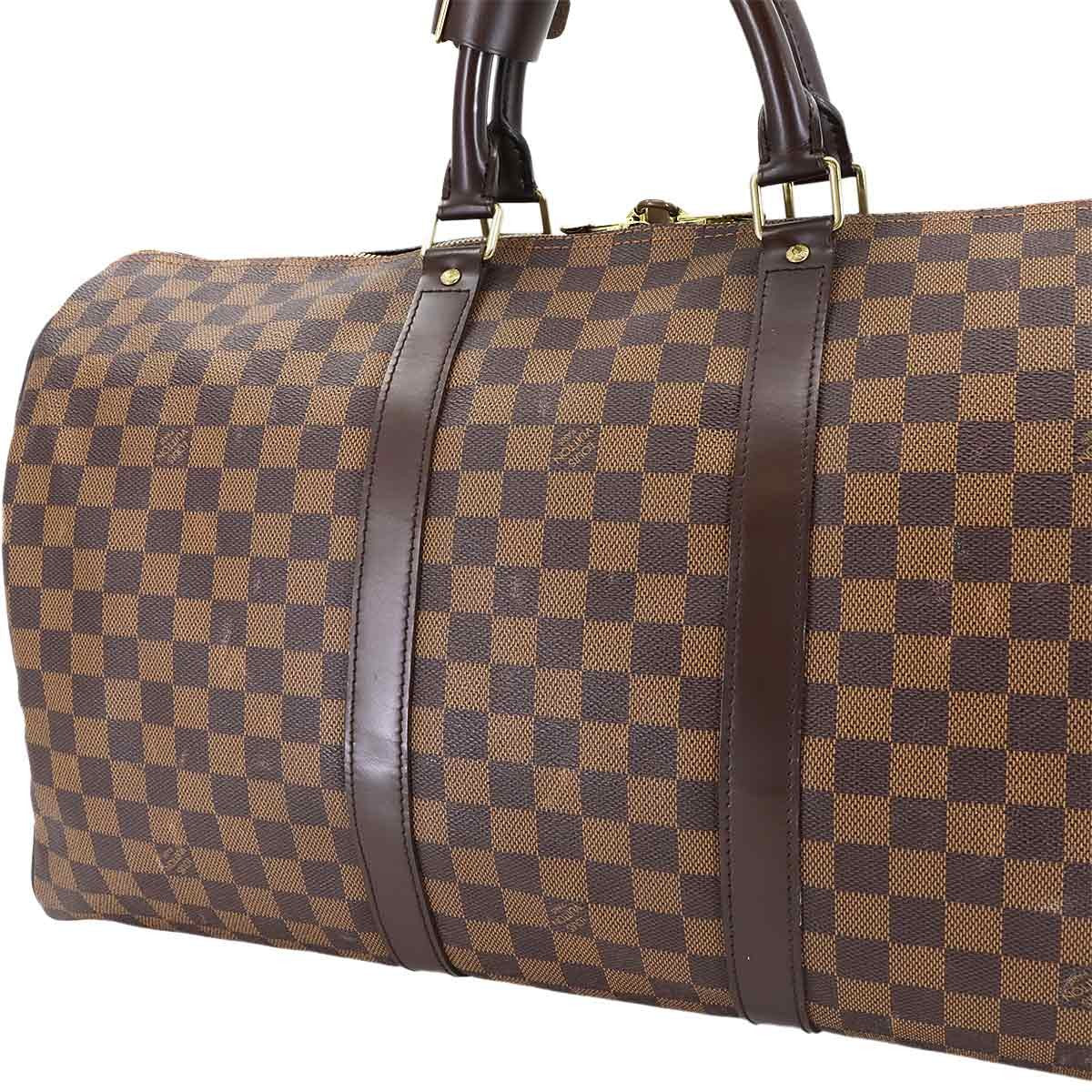 LOUIS VUITTON Damier Keepall 50 Luggage Ebene N41427 Unisex Travel 903015296