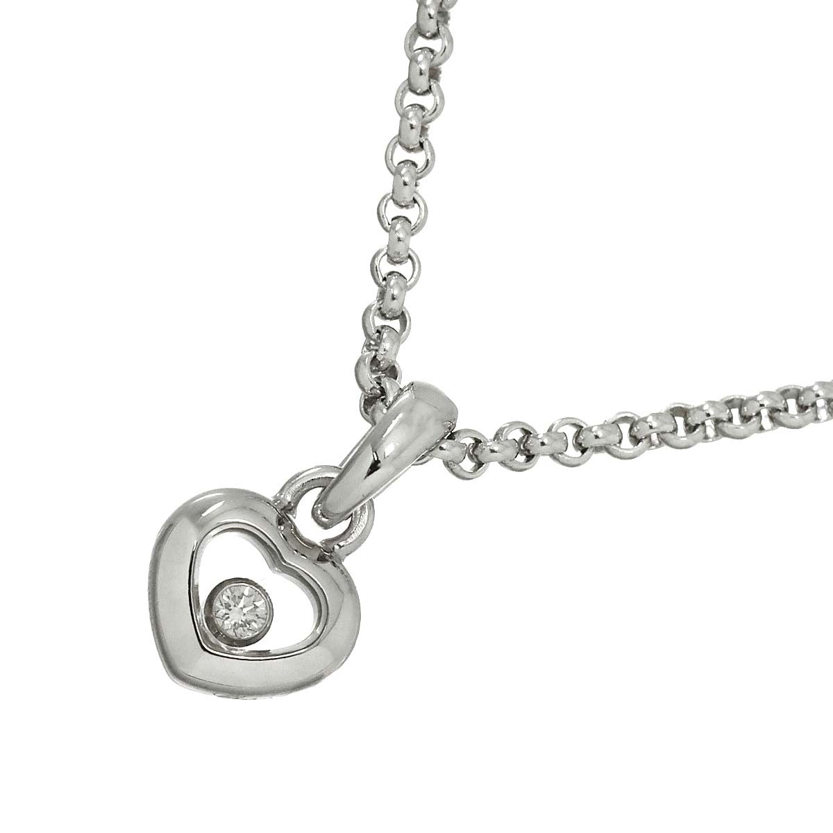 Chopard Happy Diamond Heart Necklace 18K White Gold 750 903095070