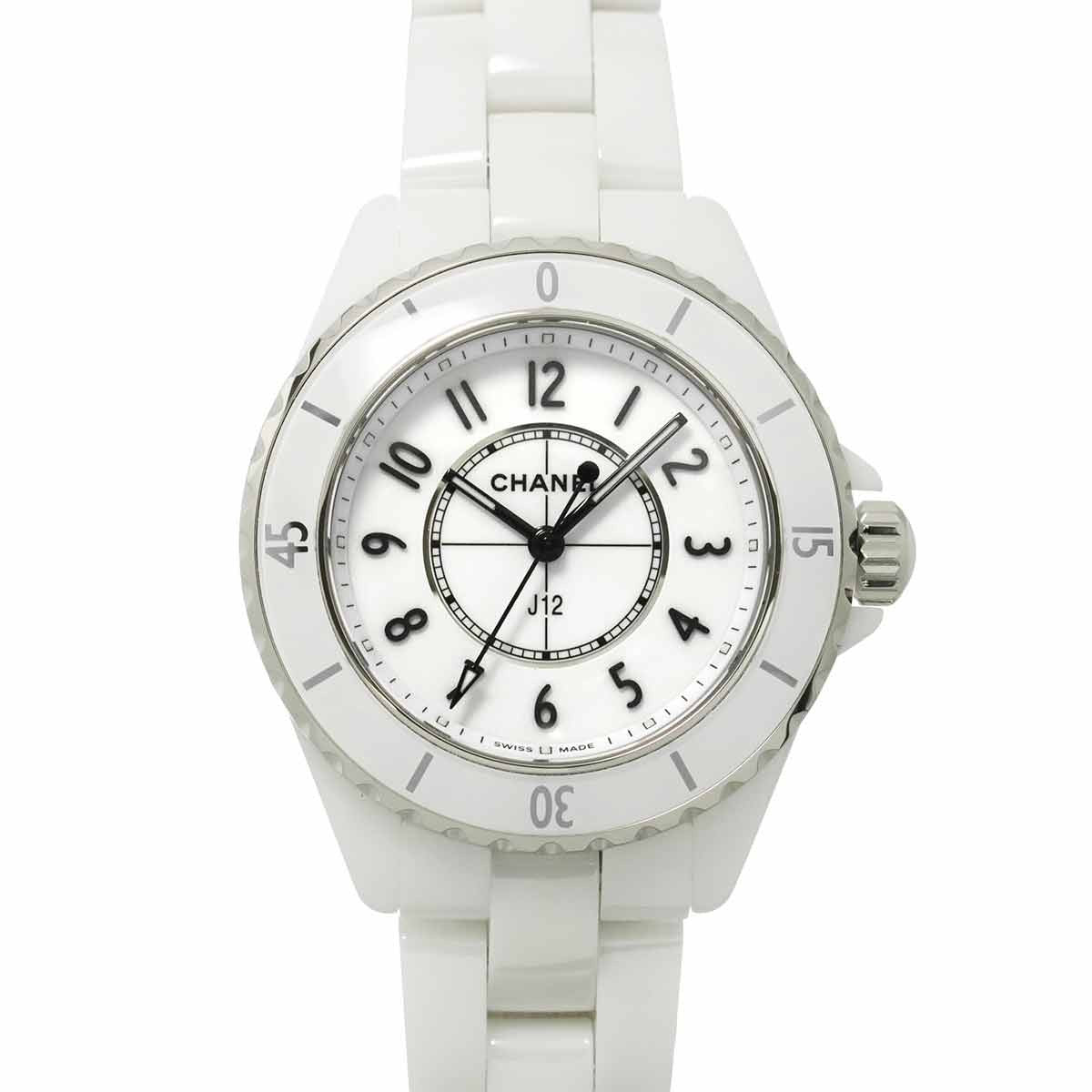 CHANEL J12 33mm H5698 Ceramic Quartz White Dial Ladies Watch 903142780