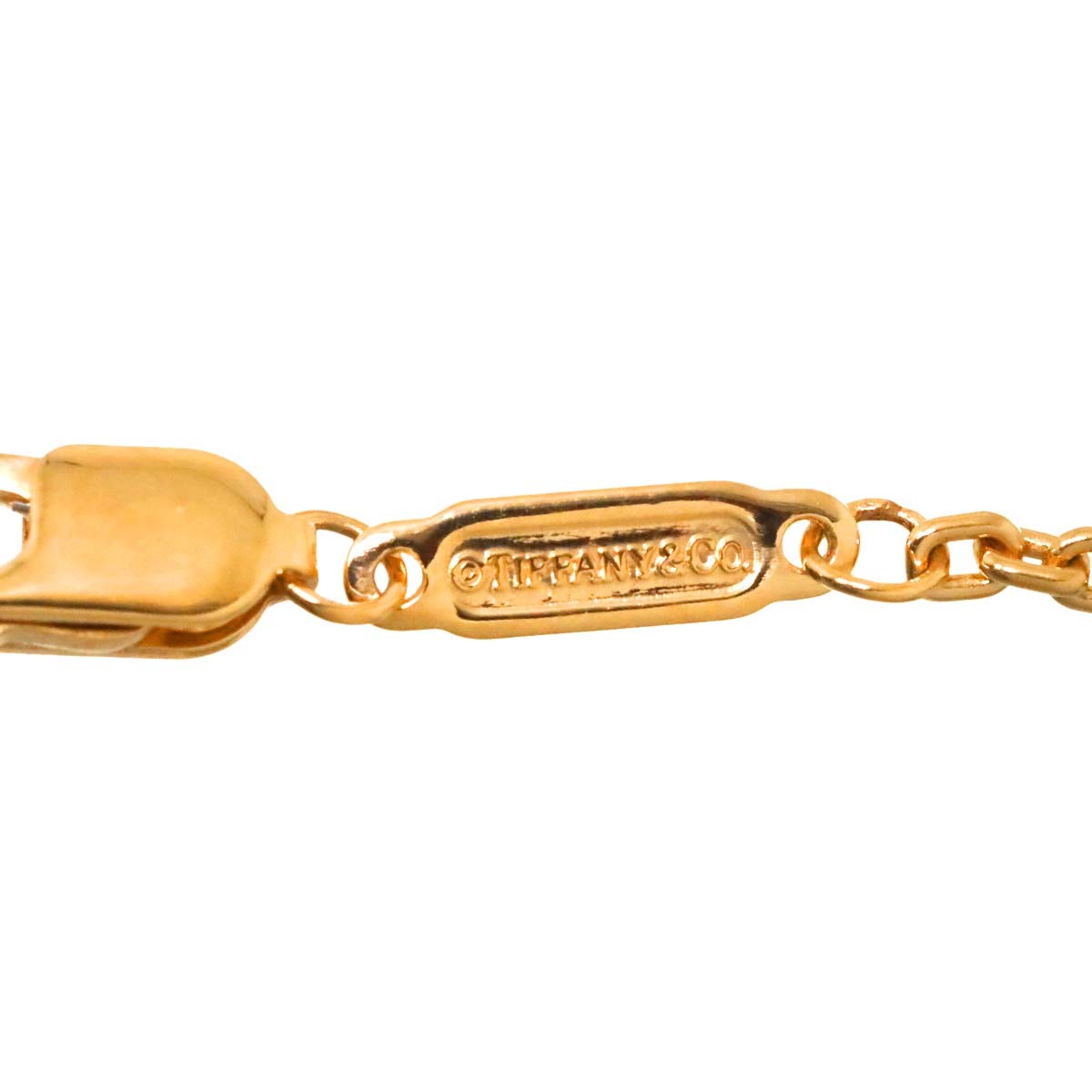 TIFFANY Co. Lock Small Diamond Necklace 18K Pink Gold 750 903094414