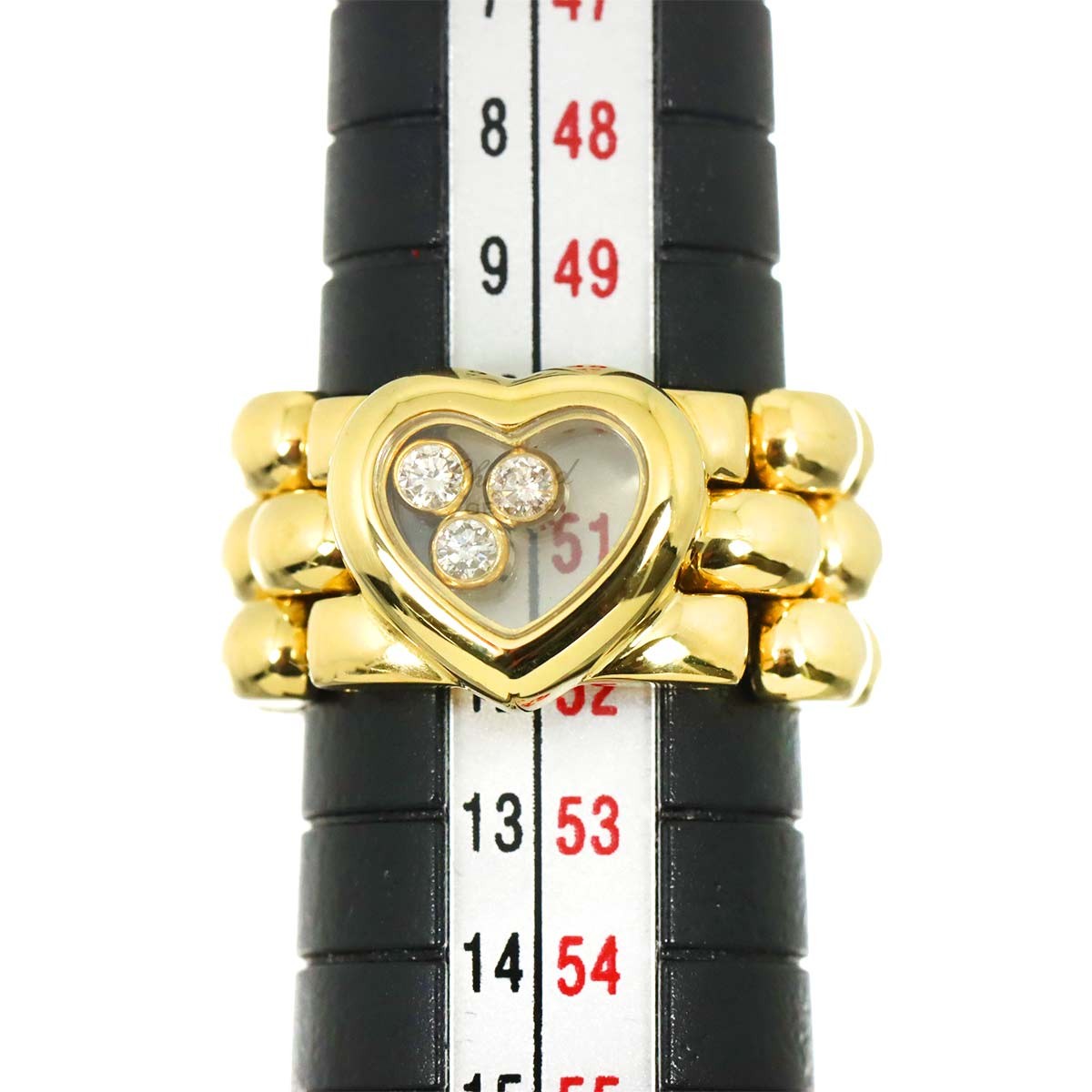 Chopard Happy Diamond Heart Ring 18K YG 750 Size5.25(US) 903115666