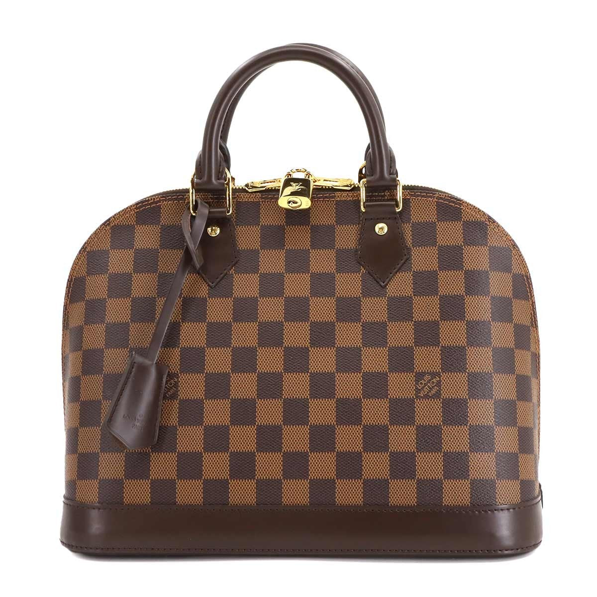 LOUIS VUITTON Damier Alma PM Hand Bag Ebene Brown N51131 Purse 903037200