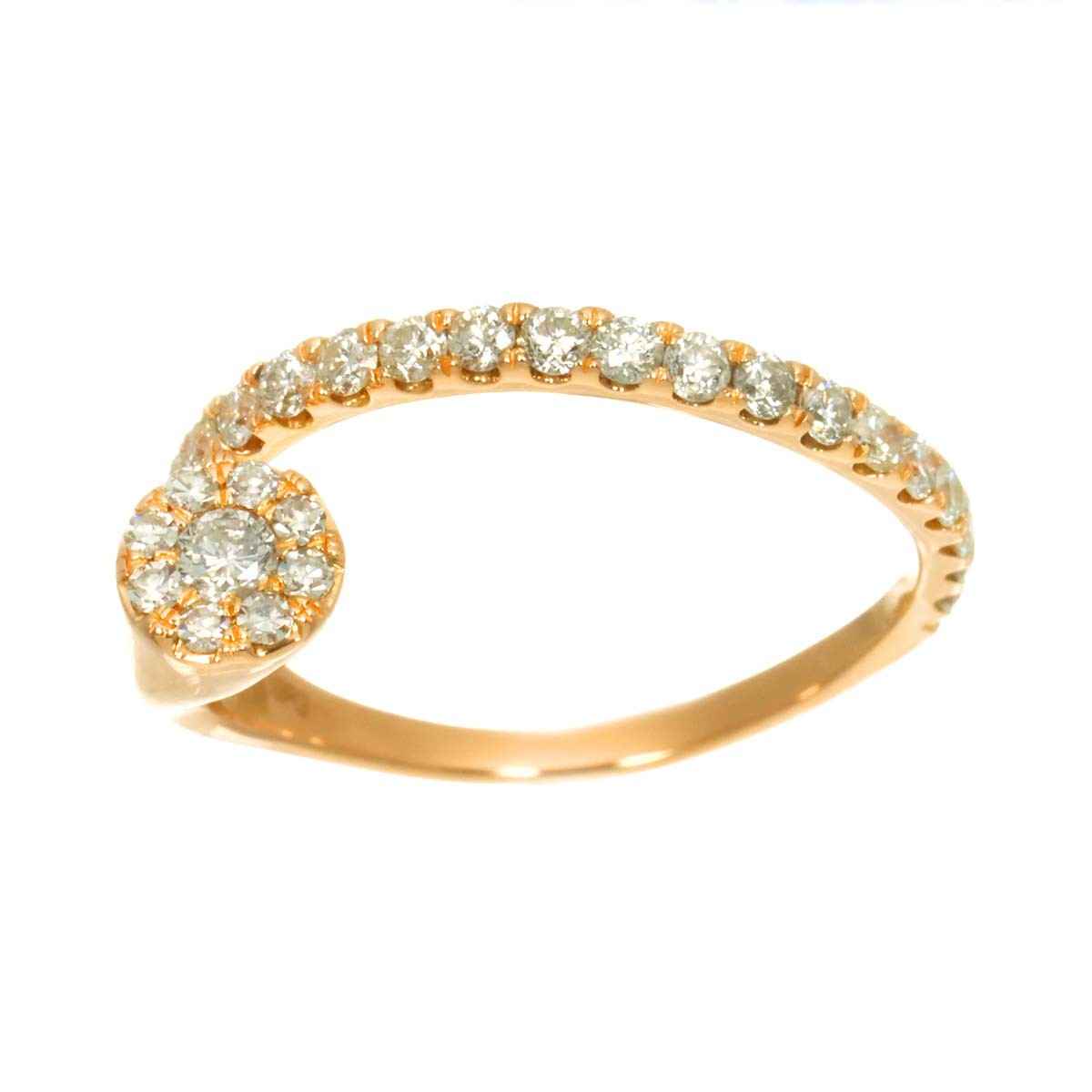 Diamond 0.50ct Ring 18K PG Pink Gold 750 Size6-6.25(US) 903237211