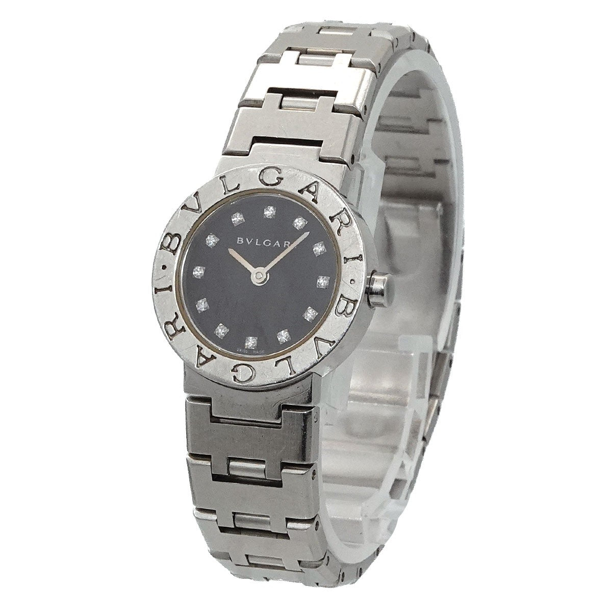 BVLGARI BVLGARIBVLGARI BB23SS 12P Diamond Quartz Silver Dial Ladies 903106031