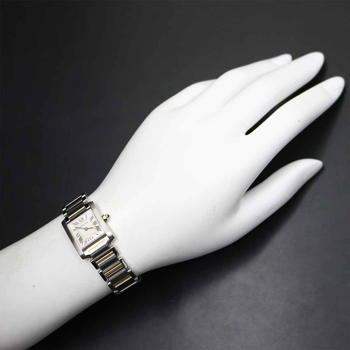 Cartier Tank Francaise SM W51007Q4 750 YG Quartz Cream Dial Ladies 903056373