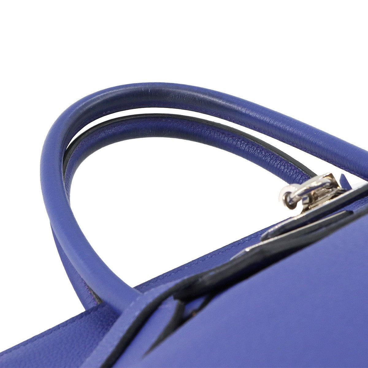 HERMES Birkin 40 Veau Togo Blue Electrique Hand Bag Purse 903031728