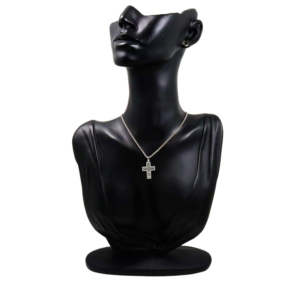 Chopard Happy Diamond Sapphire Cross Necklace 18K WG 750 903244677