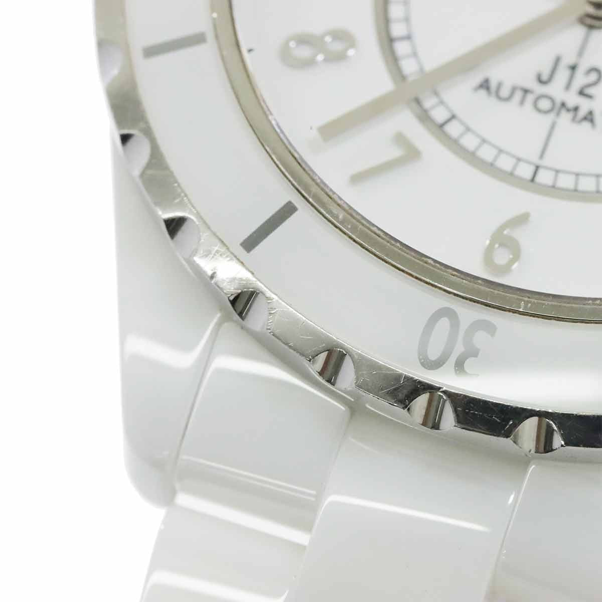 CHANEL J12 42mm H2981 Ceramic Date Automatic White Dial Mens Watch 902858777