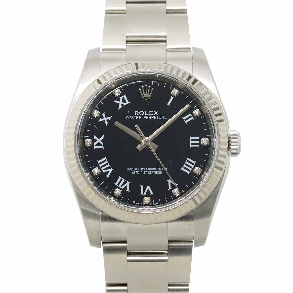 ROLEX Oyster Perpetual 116034G Serial Random 11P Diamon 750WG Automatic 903012320