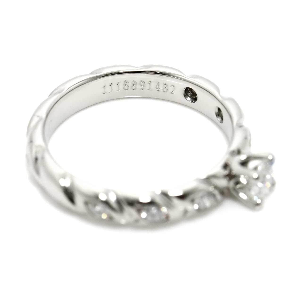 CHAUMET Diamond 0.27ct F/VVS1/EX Ring Pt size52 5.75-6(US) 902817263