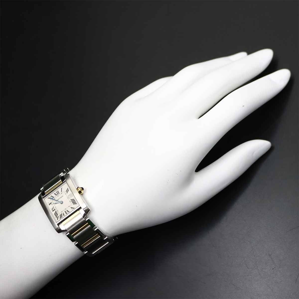 Cartier Tank Francaise MM W51012Q4 Quartz 750 YG Cream Dial Boys 903102003