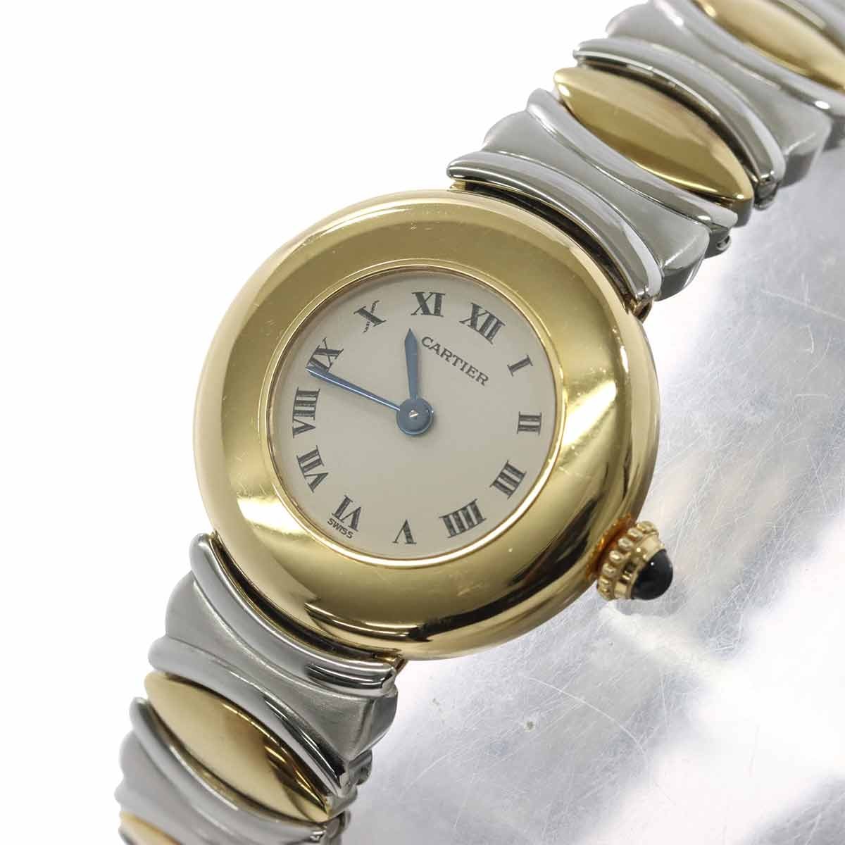 Cartier Colisee W40001F2 Quartz 750 YG Cream Ladies Watch 903148357