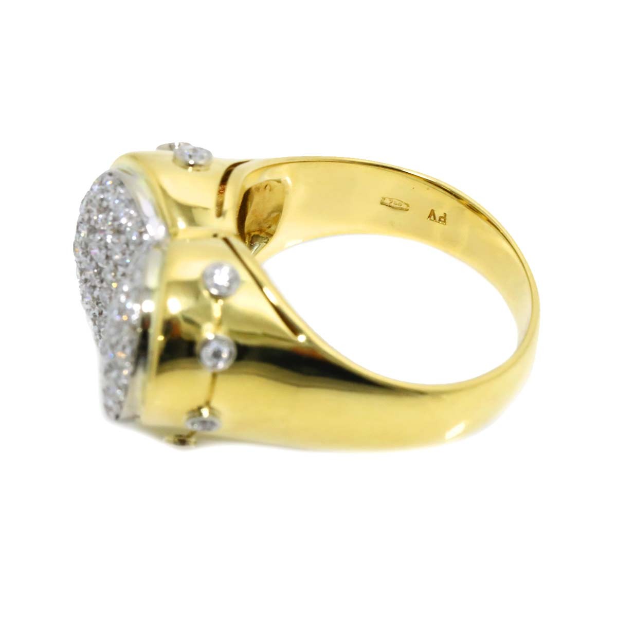 Ponte Vecchio Diamond 0.74ct Ring 18K YG WG 750 size7.5(US) 903106613