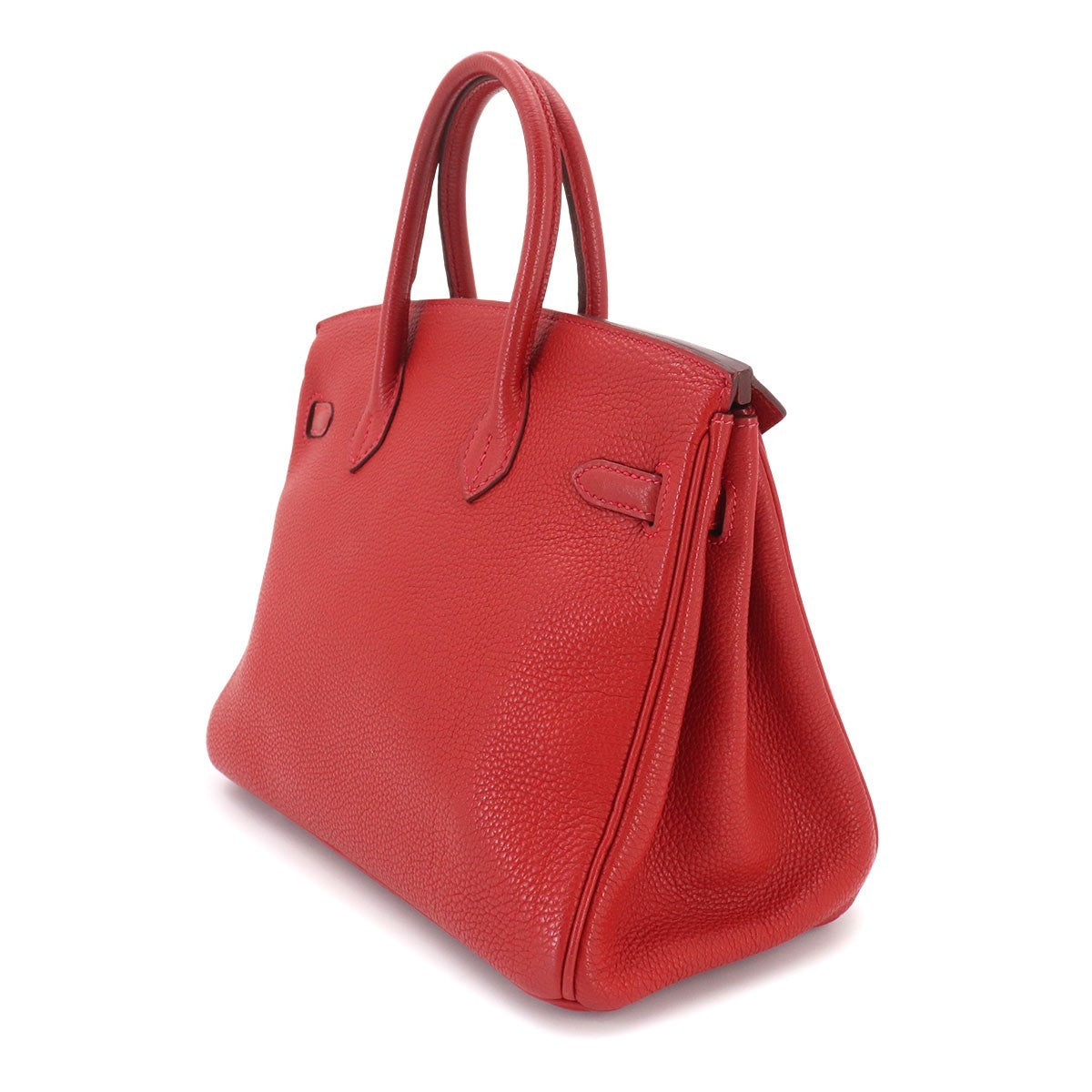 HERMES Birkin 25 Veau Togo Rouge vif Hand Bag Purse 903324103