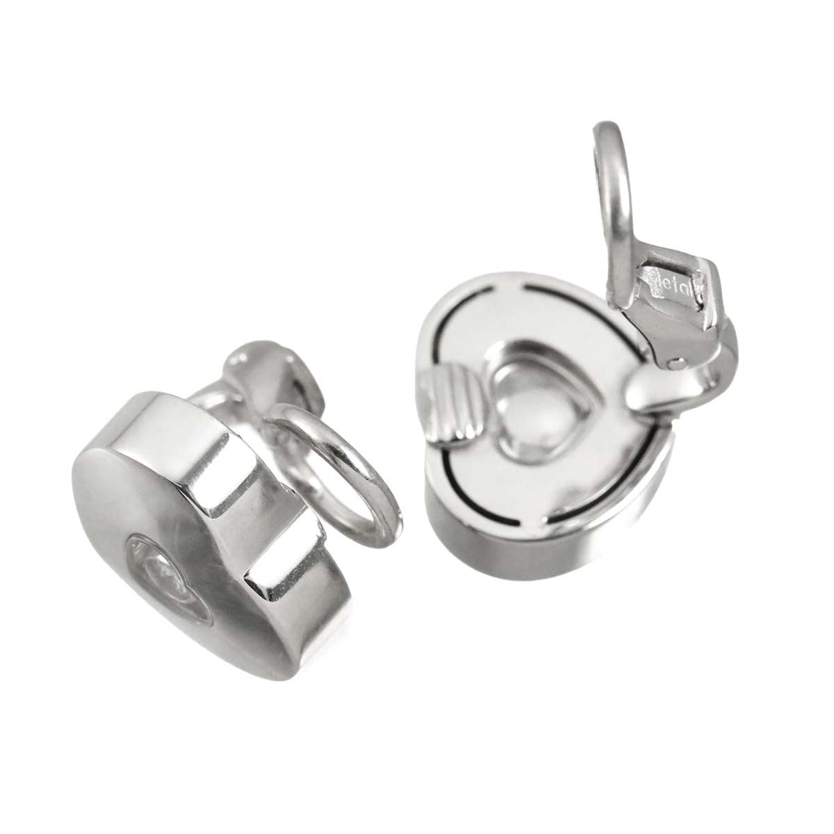 Chopard Happy Diamond Heart Earrings Clip on K18 WG 750 903283432