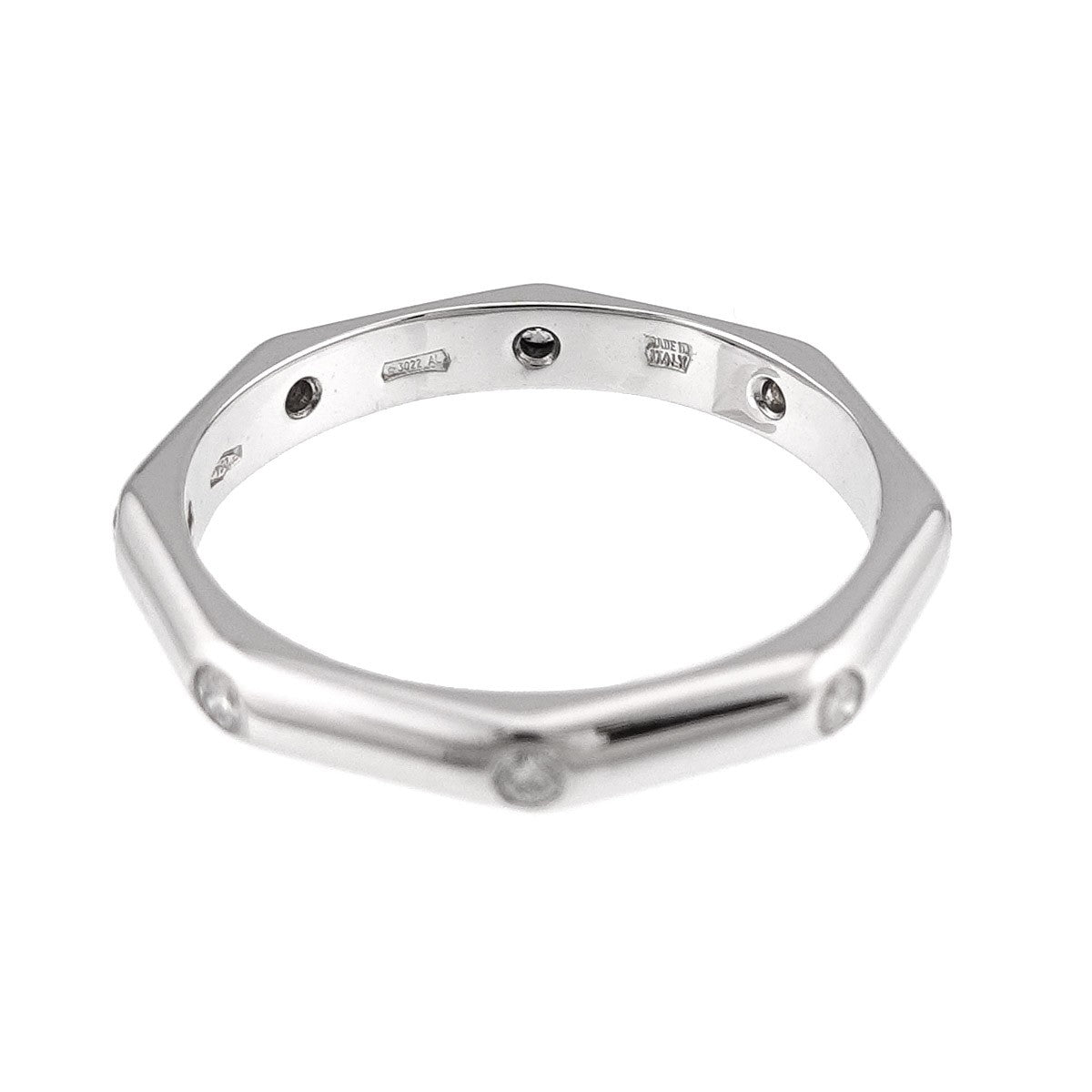 BVLGARI Octagonal Diamond Ring 18K WG 750 size7.25(US) 903391943