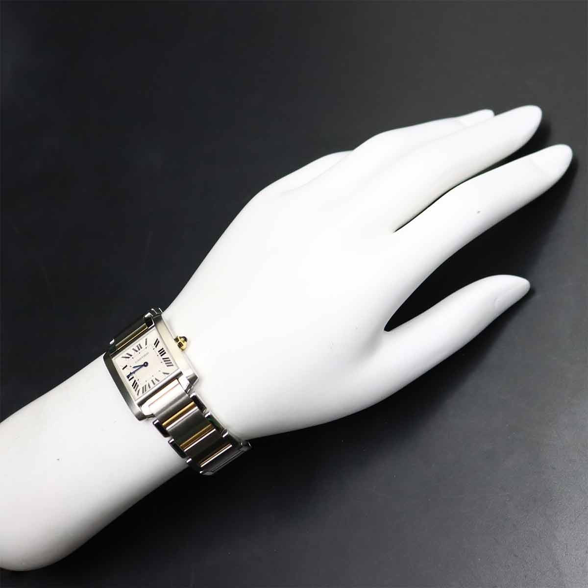 Cartier Tank Francaise MM W51006Q4 K18YG Quartz Cream Dial Boys Watch 903090355