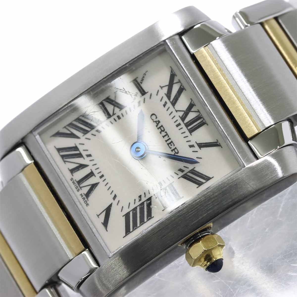 Cartier Tank Francaise SM W51007Q4 750 YG Quartz Cream Dial Ladies 903056377